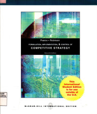 Image of Formulation, Implementation and Control of Competitive Strategy