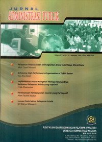 Jurnal Administrasi Publik (Volume IV Nomor 4, Desember 2008)