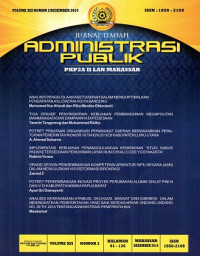 Jurnal Ilmiah Administrasi Publik (Volume XII Nomor 2, Juni 2016)